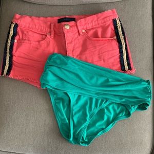 Juicy Couture Sequin Shorts & Bikini Bottom Sz28/S